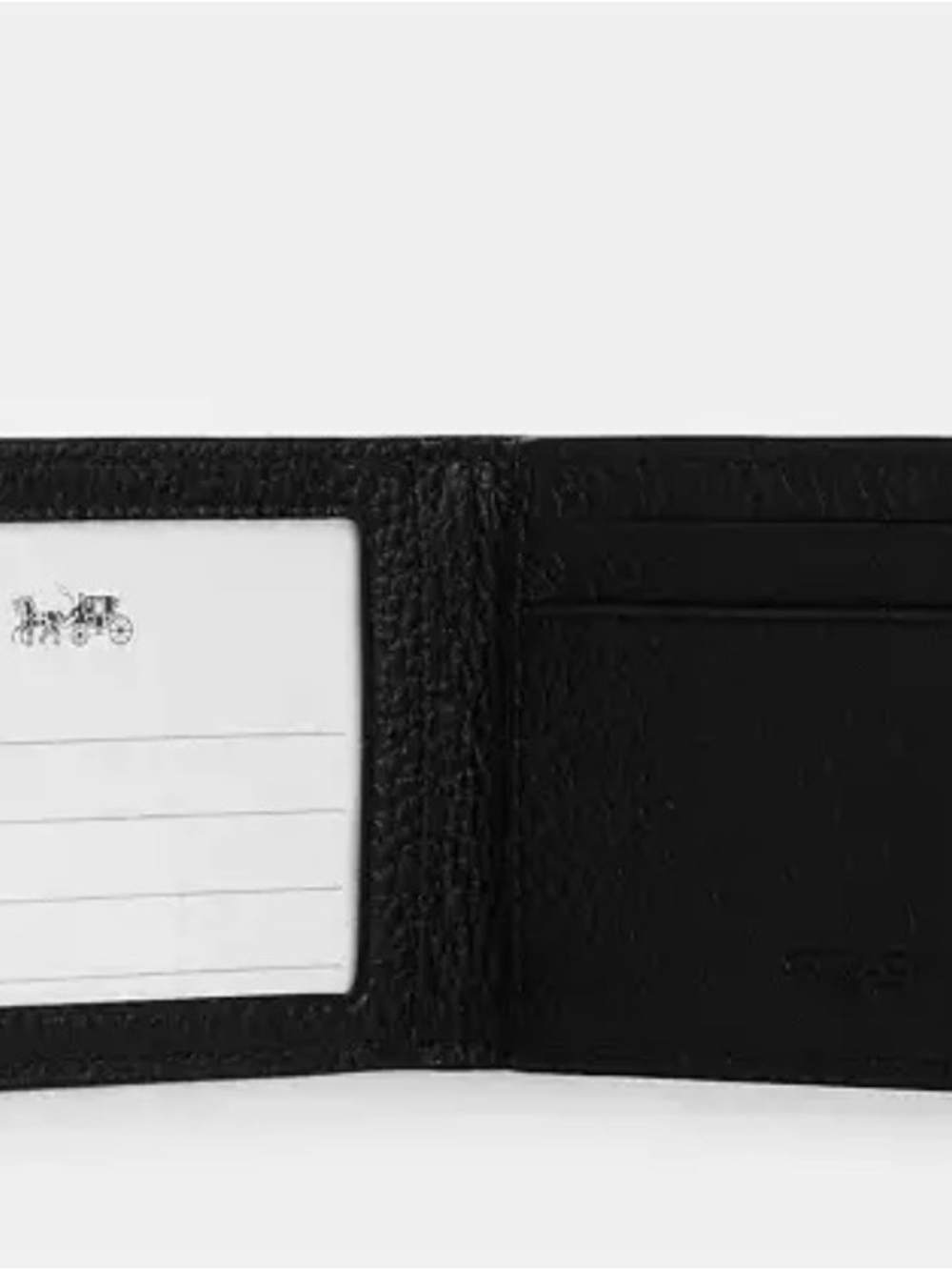 Coach Black Pebble Leather Card Case - Picture 2 of 3